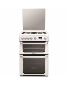 Hotpoint HUG61P 60cm Double Oven Gas Cooker 